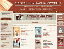 Tablet Screenshot of egyhazikonyvklub.hu